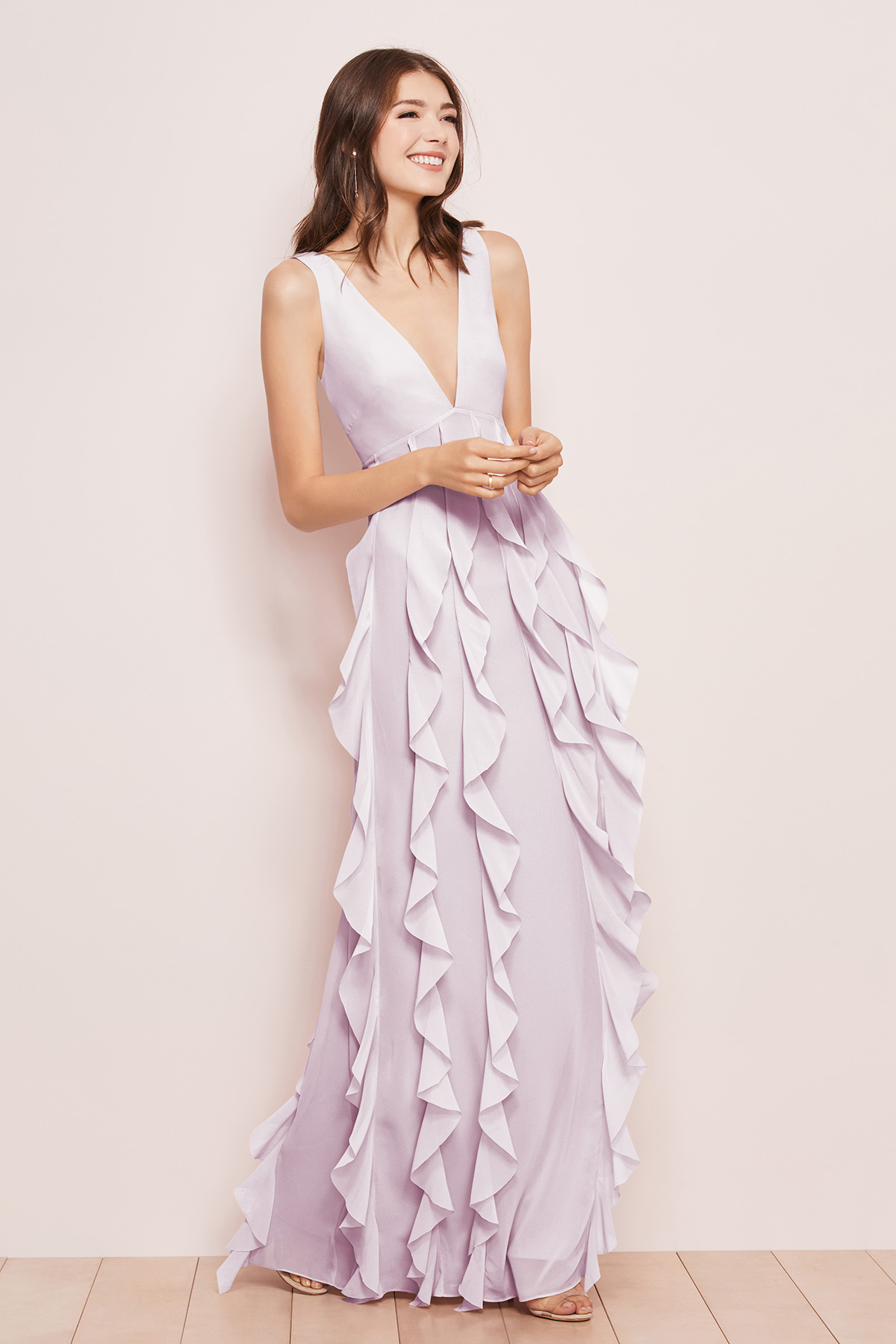 ruffle bridesmaid dress